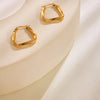 1 Pair IG Style Elegant Luxurious Solid Color 304 Stainless Steel 18K Gold Plated Earrings
