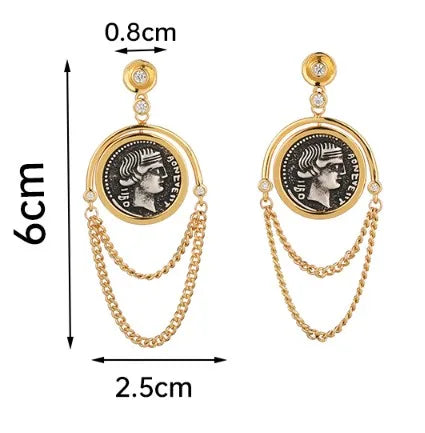 1 Pair Ig Style Elegant Portrait Animal Owl Plating Inlay Copper Freshwater Pearl 18k Gold Plated Drop Earrings