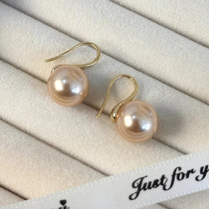 1 Pair Ig Style Elegant Solid Color Plating Inlay Imitation Pearl Alloy Artificial Pearls Gold Plated Ear Studs