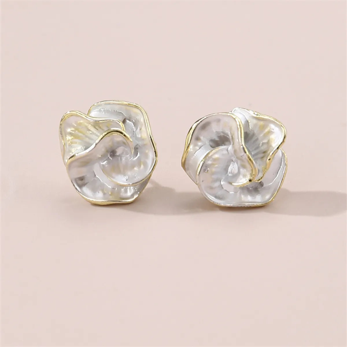 1 Pair IG Style Elegant Sweet Irregular Heart Shape Flower Inlay Sterling Silver Artificial Pearls Drop Earrings Ear Studs