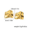 1 Pair IG Style Exaggerated Cool Style Water Droplets Heart Shape Shell Plating 201 Stainless Steel Ear Studs