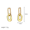 1 Pair Ig Style Exaggerated Double Ring Plating Arylic Copper 18k Gold Plated Drop Earrings