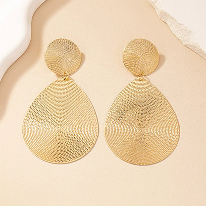 1 Pair Ig Style Exaggerated Round Plating Alloy Gold Plated Ear Studs