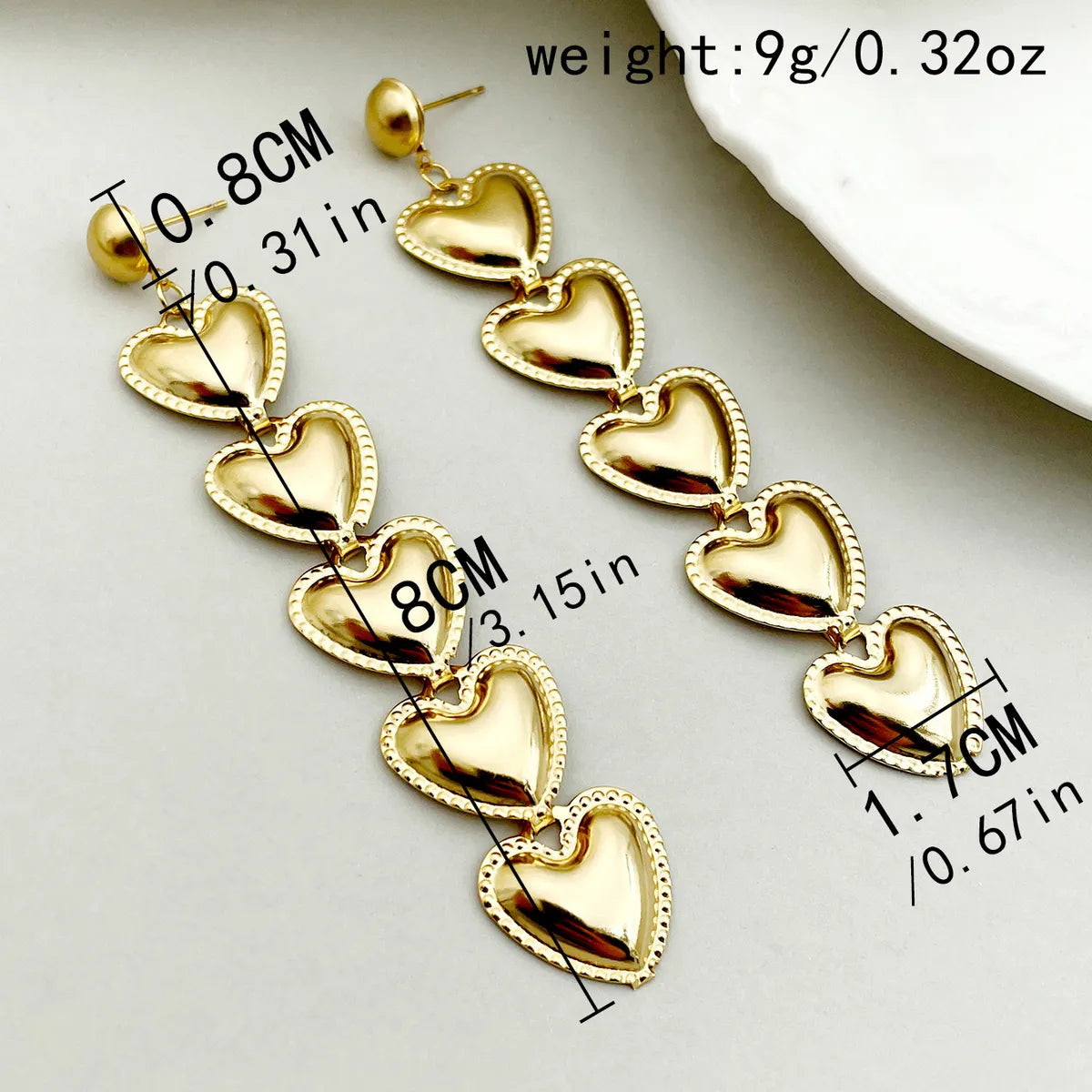 1 Pair IG Style Fairy Style Korean Style Leaves Heart Shape Feather 304 Stainless Steel 14K Gold Plated Drop Earrings