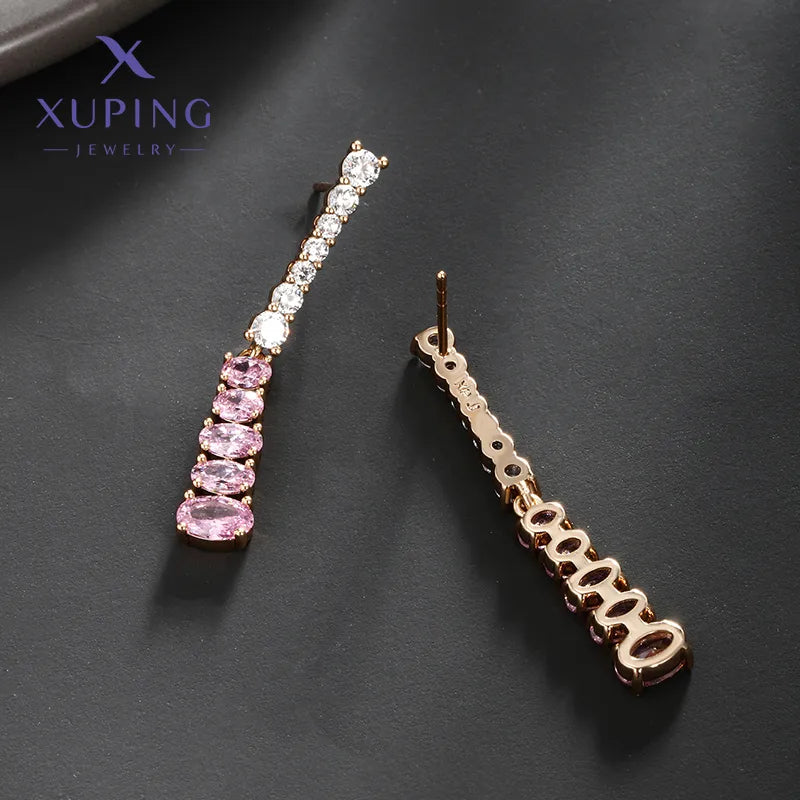 1 Pair IG Style Fairy Style Lady Geometric Plating Inlay Copper Artificial Gemstones 18K Gold Plated Drop Earrings