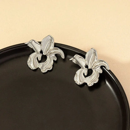 1 Pair Ig Style Flower Plating Alloy Ear Studs