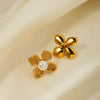 1 Pair Ig Style Flower Stainless Steel 18k Gold Plated Ear Studs