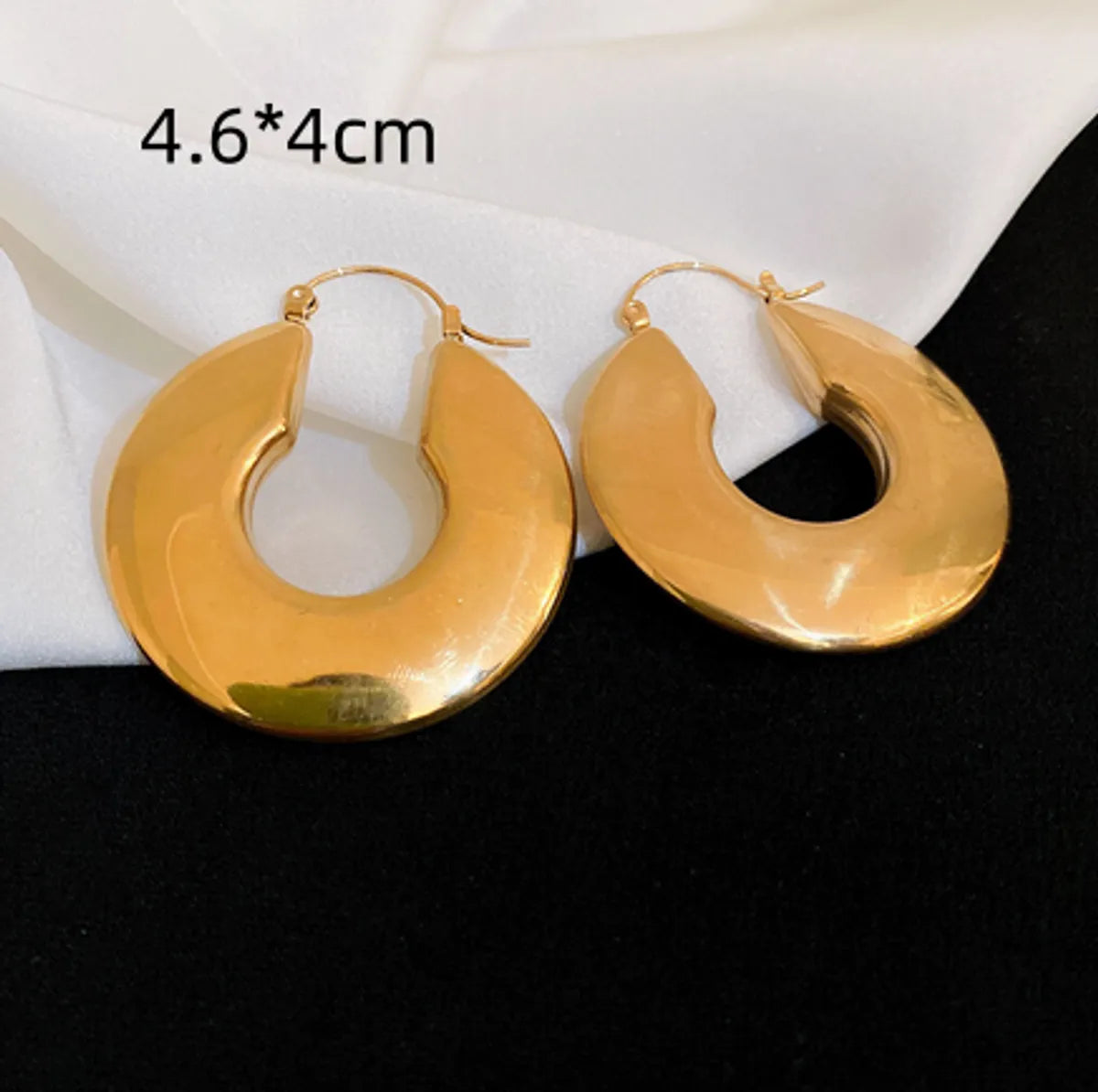 1 Pair IG Style French Style Classic Style Geometric Round Heart Shape Plating Titanium Steel Drop Earrings Earrings Ear Studs