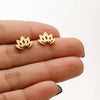 1 Pair IG Style French Style Korean Style Leaves Deer Polishing Plating 304 Stainless Steel 18K Gold Plated Ear Studs