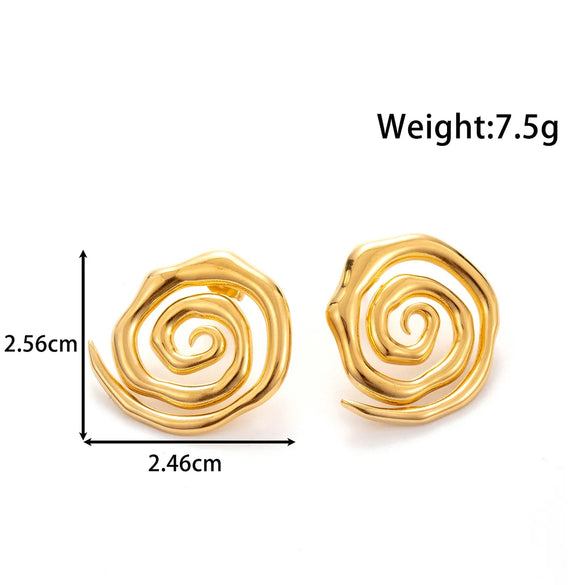 1 Pair IG Style French Style Moon Starfish 304 Stainless Steel Ear Studs