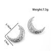 1 Pair IG Style French Style Moon Starfish 304 Stainless Steel Ear Studs