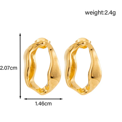 1 Pair IG Style French Style Simple Style C Shape Geometric Snake 304 Stainless Steel Ear Studs