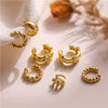 1 Pair Ig Style French Style Simple Style Leaves Twist Plating Inlay Copper Zircon 18k Gold Plated Ear Cuffs