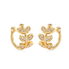 1 Pair Ig Style French Style Simple Style Leaves Twist Plating Inlay Copper Zircon 18k Gold Plated Ear Cuffs