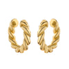 1 Pair Ig Style French Style Simple Style Leaves Twist Plating Inlay Copper Zircon 18k Gold Plated Ear Cuffs