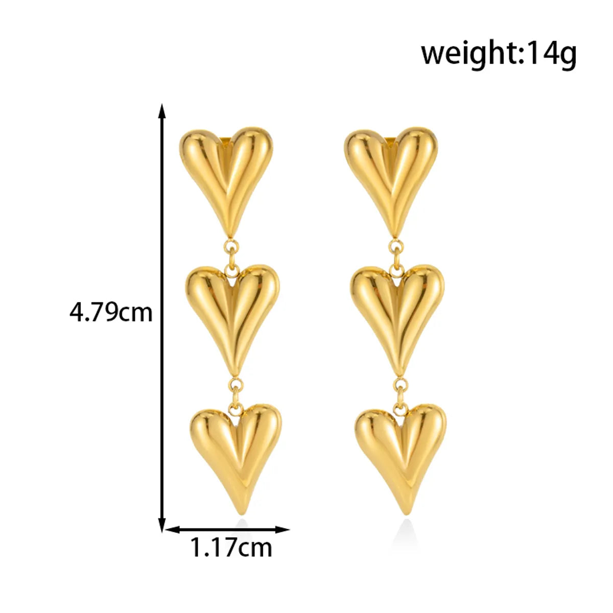 1 Pair IG Style French Style Simple Style Round Tassel Heart Shape Tassel 304 Stainless Steel Drop Earrings