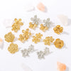 1 Pair IG Style French Style Sweet Flower Petal 304 Stainless Steel 18K Gold Plated White Gold Plated Ear Studs