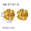 1 Pair IG Style French Style Sweet Flower Petal 304 Stainless Steel 18K Gold Plated White Gold Plated Ear Studs