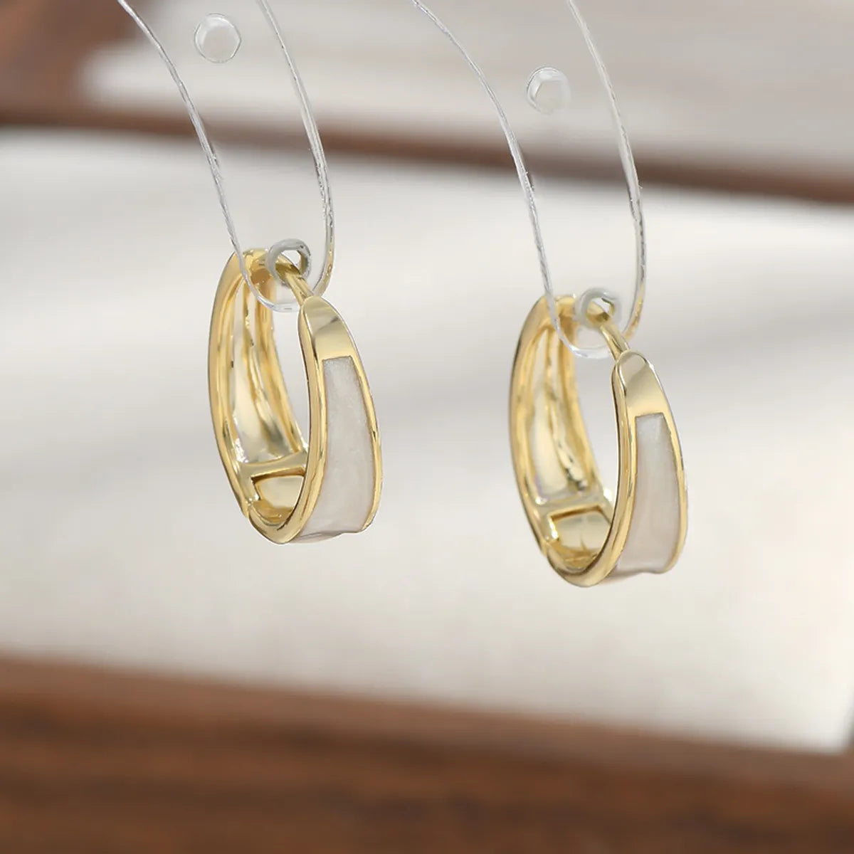 1 Pair IG Style Geometric Irregular Plating Copper Hoop Earrings