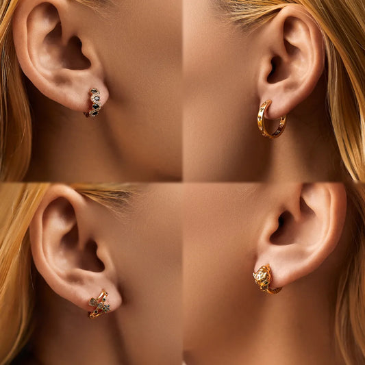 1 Pair IG Style Geometric Plating Inlay Copper Zircon Earrings