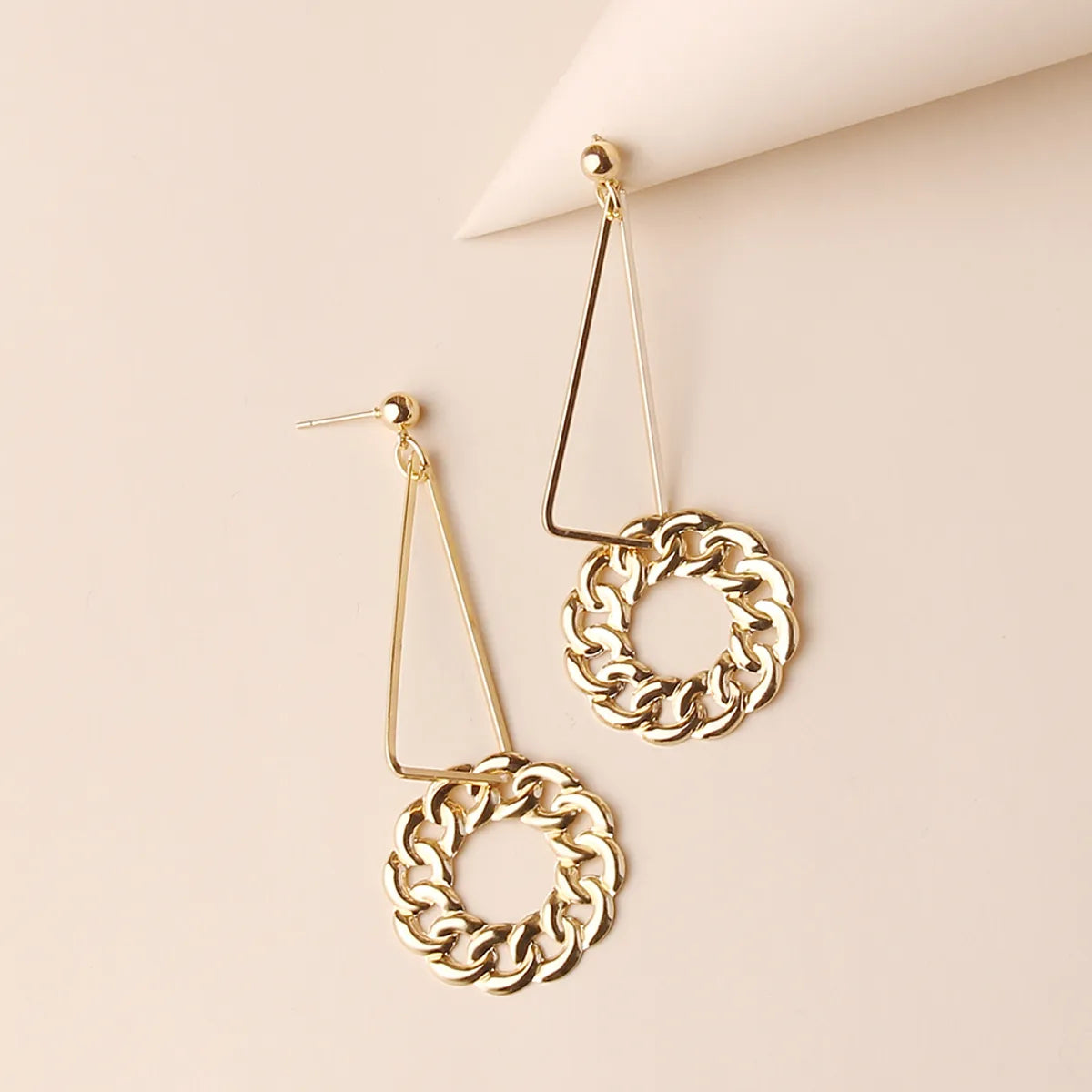 1 Pair IG Style Geometric Plating Metal Iron Gold Plated Drop Earrings