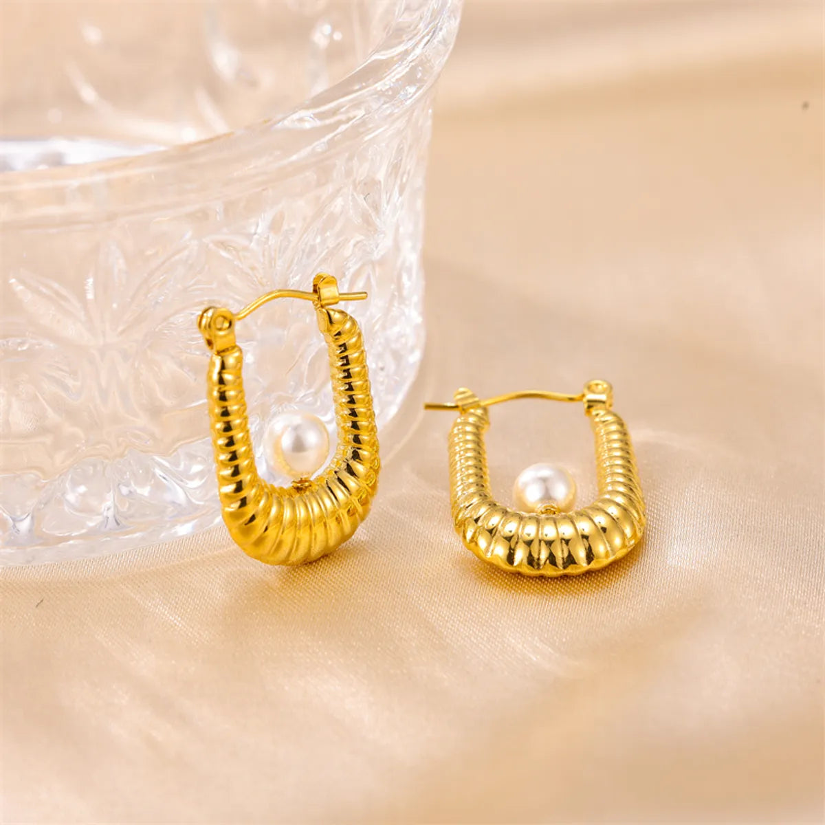 1 Pair Ig Style Geometric Plating Stainless Steel 18k Gold Plated Earrings