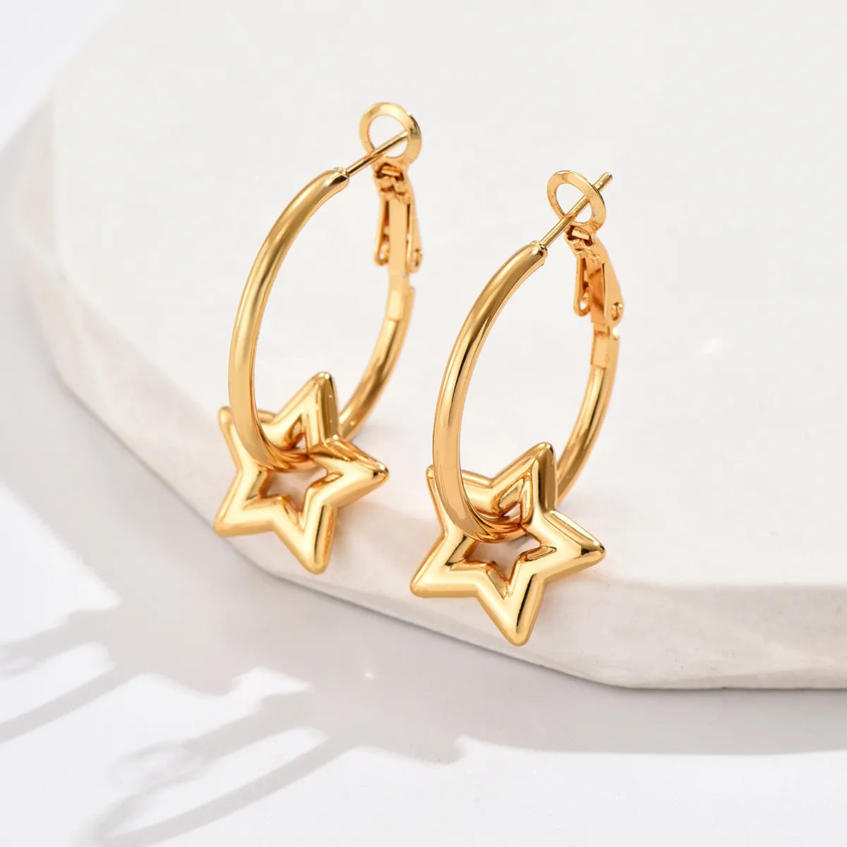 1 Pair Ig Style Geometric Plating Stainless Steel 18k Gold Plated Earrings