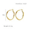 1 Pair Ig Style Geometric Plating Stainless Steel 18k Gold Plated Hoop Earrings