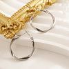 1 Pair Ig Style Geometric Plating Stainless Steel 18k Gold Plated Hoop Earrings