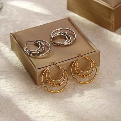 1 Pair Ig Style Geometric Plating Stainless Steel Earrings