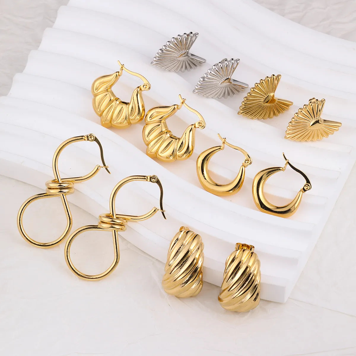 1 Pair IG Style Geometric Plating Stainless Steel Earrings