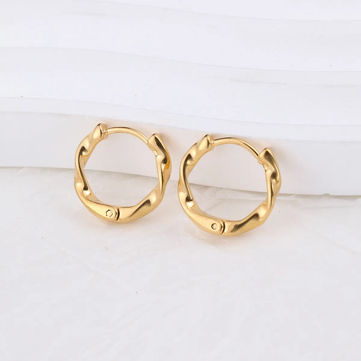 1 Pair IG Style Geometric Plating 304 Stainless Steel Earrings