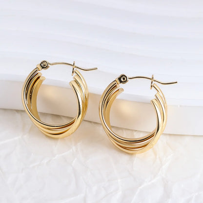 1 Pair IG Style Geometric Plating Stainless Steel Earrings