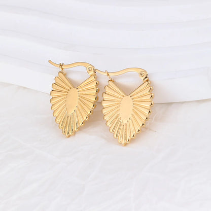 1 Pair IG Style Geometric Plating Stainless Steel Hoop Earrings