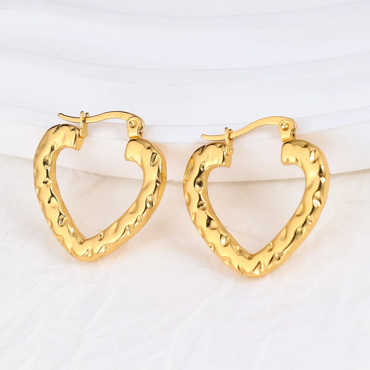 1 Pair IG Style Geometric Plating Stainless Steel Hoop Earrings