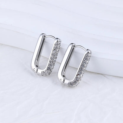 1 Pair IG Style Geometric Plating Stainless Steel Hoop Earrings