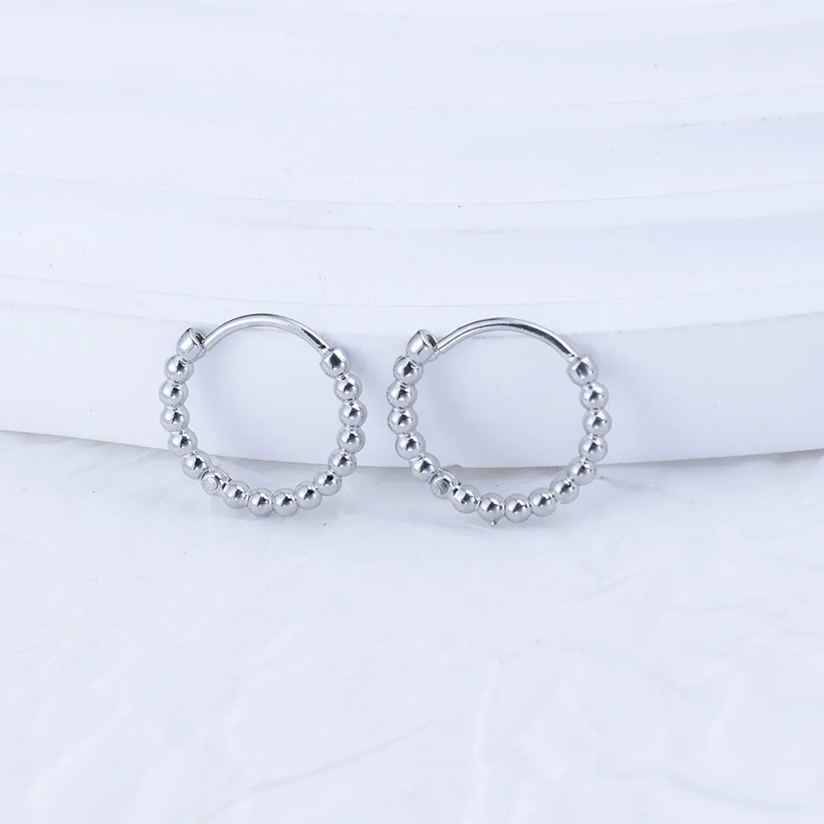 1 Pair IG Style Geometric Plating Stainless Steel Hoop Earrings