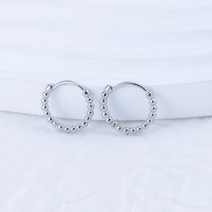 1 Pair IG Style Geometric Plating Stainless Steel Hoop Earrings