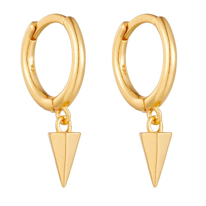 1 Pair Ig Style Geometric Plating Sterling Silver 18k Gold Plated Rhodium Plated Earrings