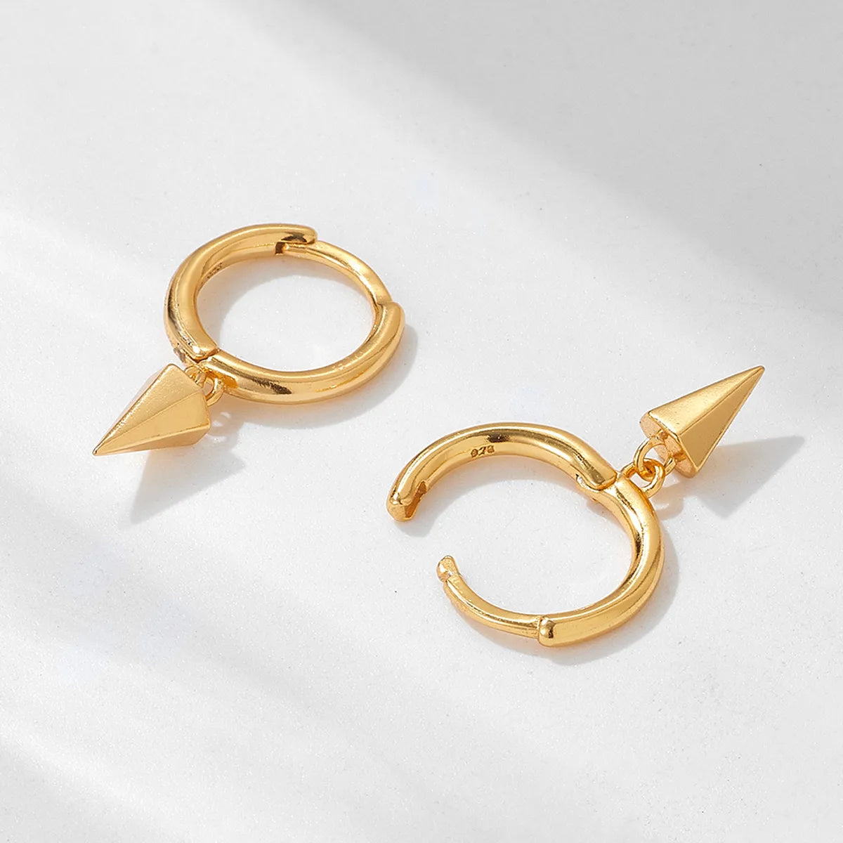 1 Pair Ig Style Geometric Plating Sterling Silver 18k Gold Plated Rhodium Plated Earrings