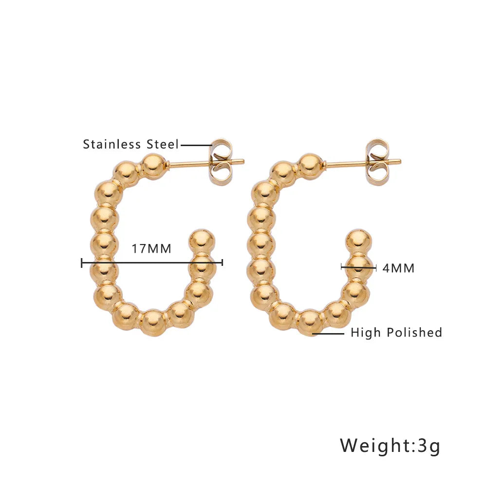 1 Pair Ig Style Geometric Plating Titanium Steel Earrings