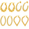 1 Pair IG Style Geometric Stainless Steel 18K Gold Plated Earrings