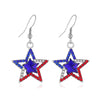 1 Pair IG Style Geometric Star Inlay Alloy Rhinestones Drop Earrings