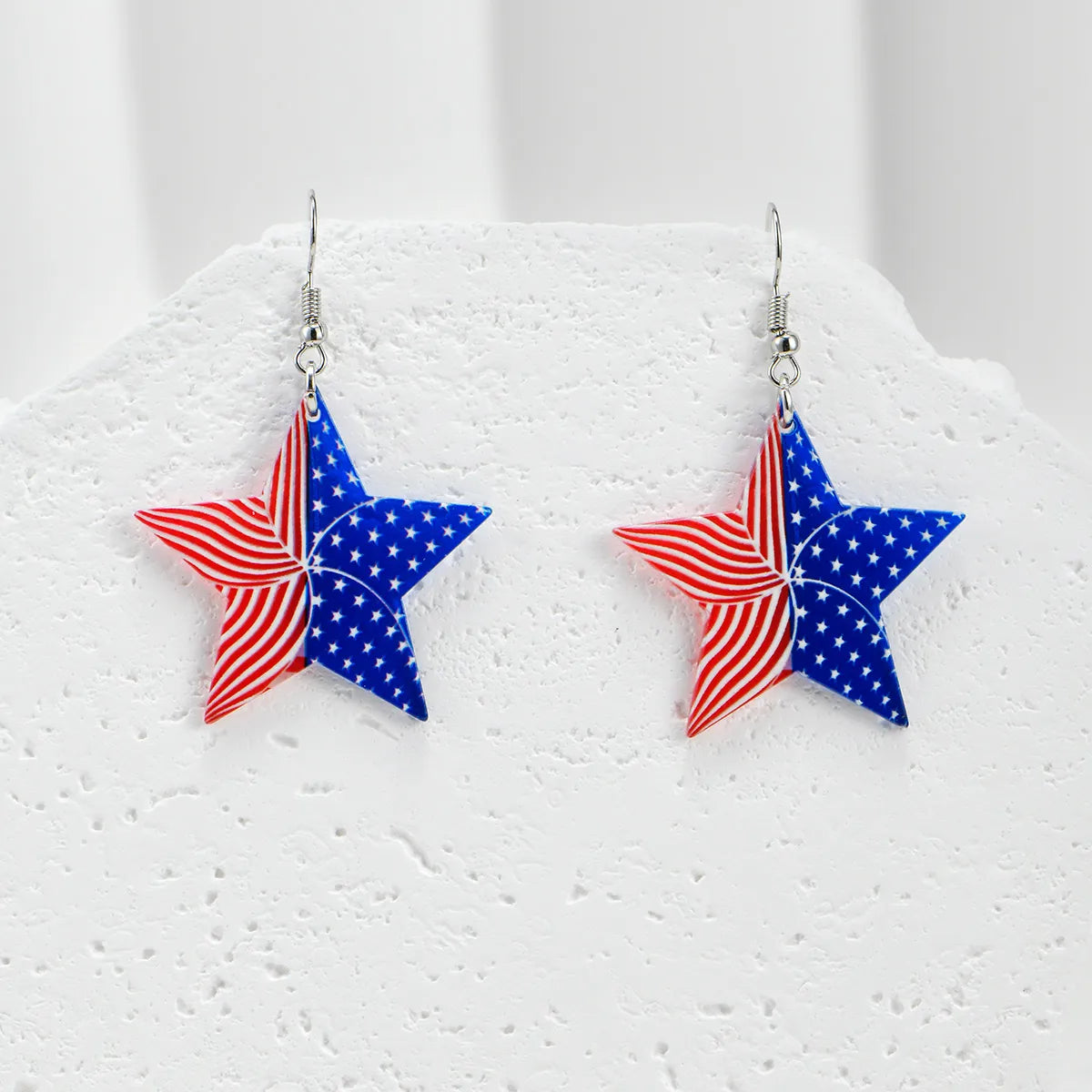 1 Pair IG Style Hip-Hop National Flag Letter Eagle Arylic Drop Earrings