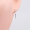 1 Pair Ig Style Hip-Hop Solid Color Plating Inlay Sterling Silver Zircon White Gold Plated Gold Plated Drop Earrings