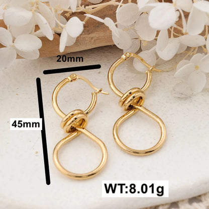 1 Pair IG Style Infinity Plating Stainless Steel Earrings