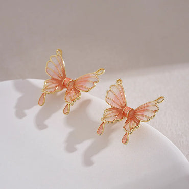 1 Pair Ig Style Korean Style Butterfly Resin Ear Studs