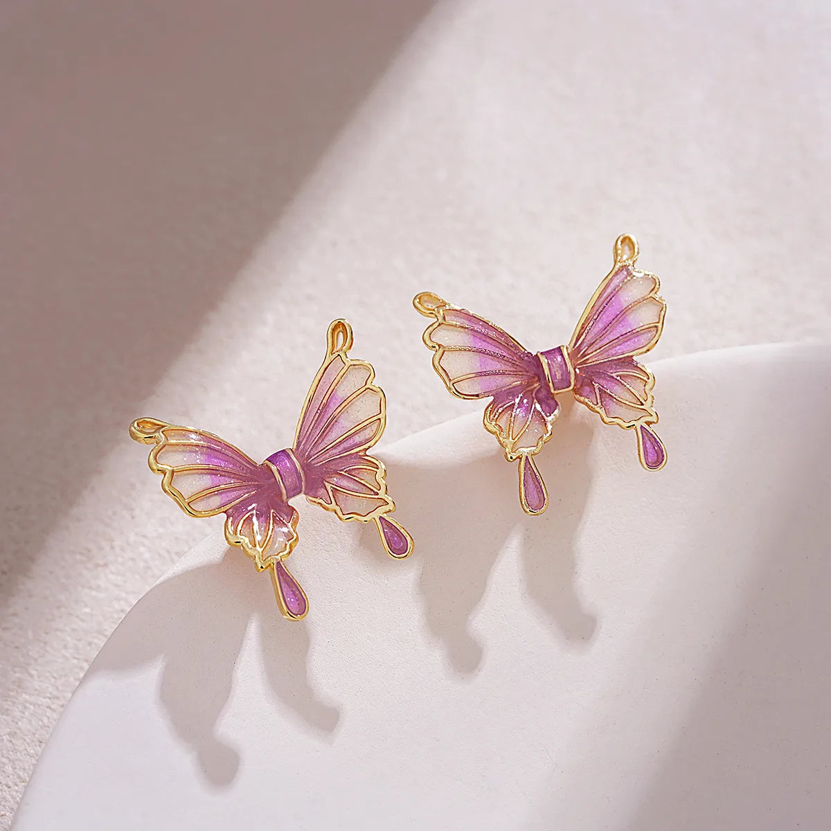 1 Pair Ig Style Korean Style Butterfly Resin Ear Studs