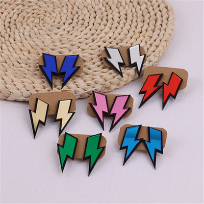 1 Pair Ig Style Lightning Arylic Ear Studs