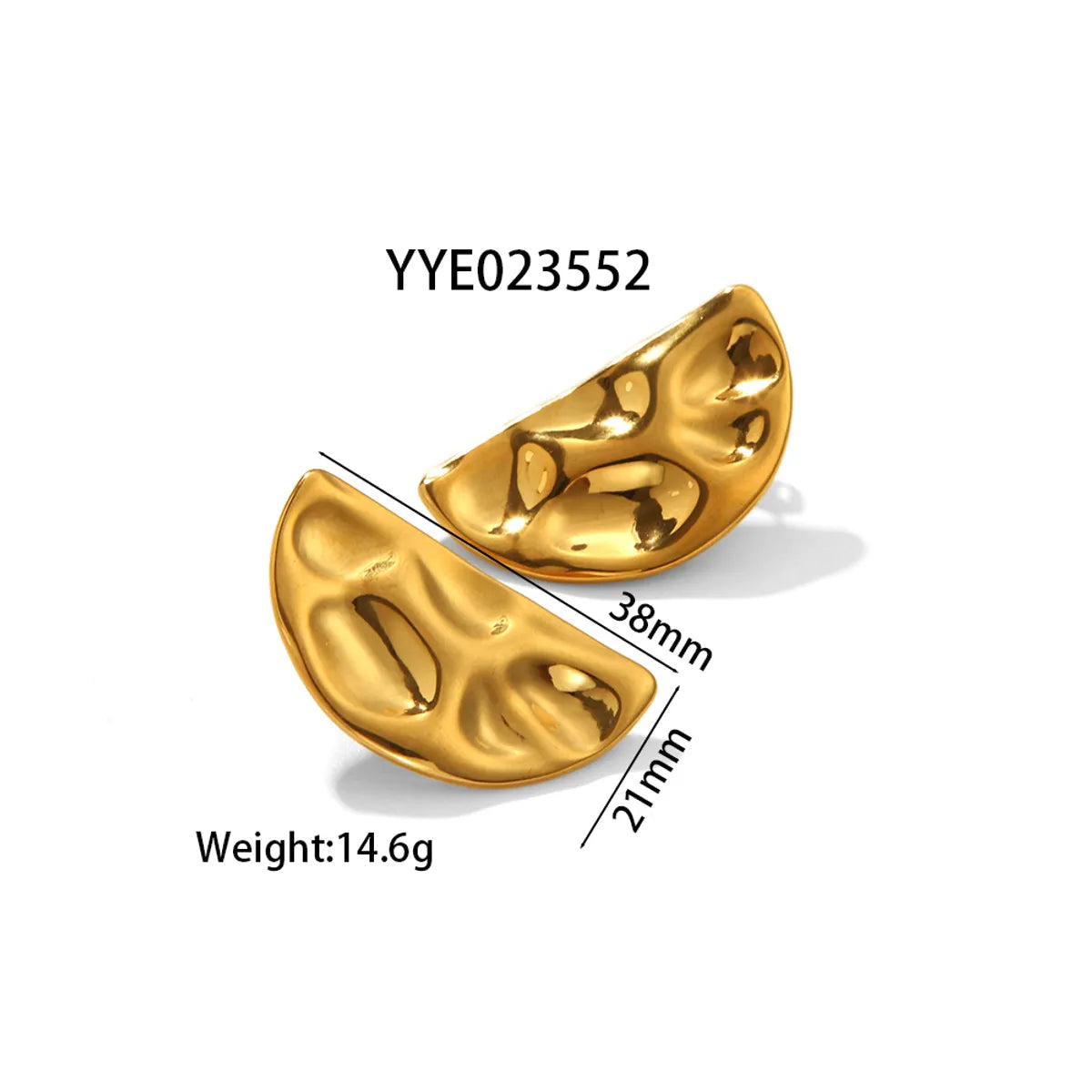 1 Pair IG Style Marine Style Modern Style Irregular Irregular Plating 304 Stainless Steel 316 Stainless Steel  18K Gold Plated Ear Studs